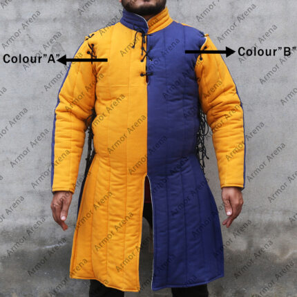 Medieval Bicolor Gambeson - Authentic two Tone Gambeson